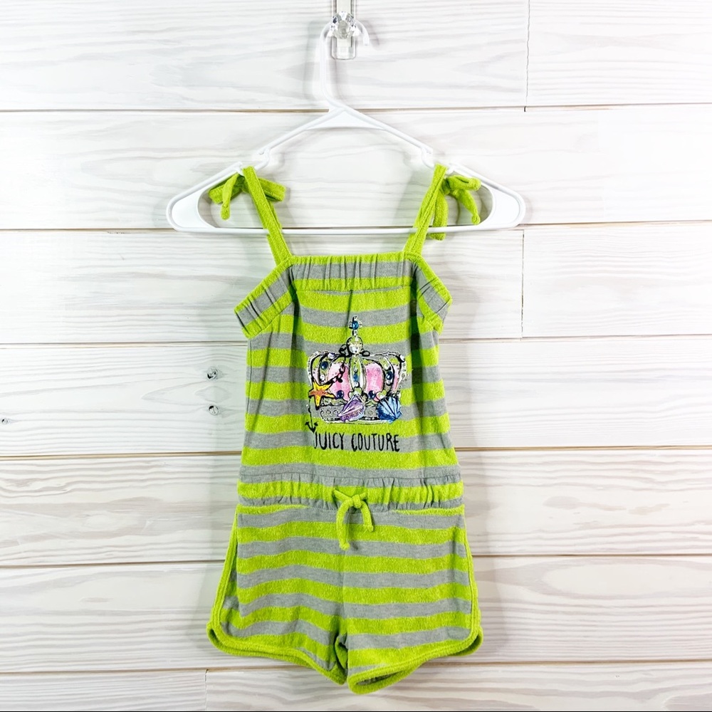 Juicy Couture Size XS Green and Grey Romper w Gems
